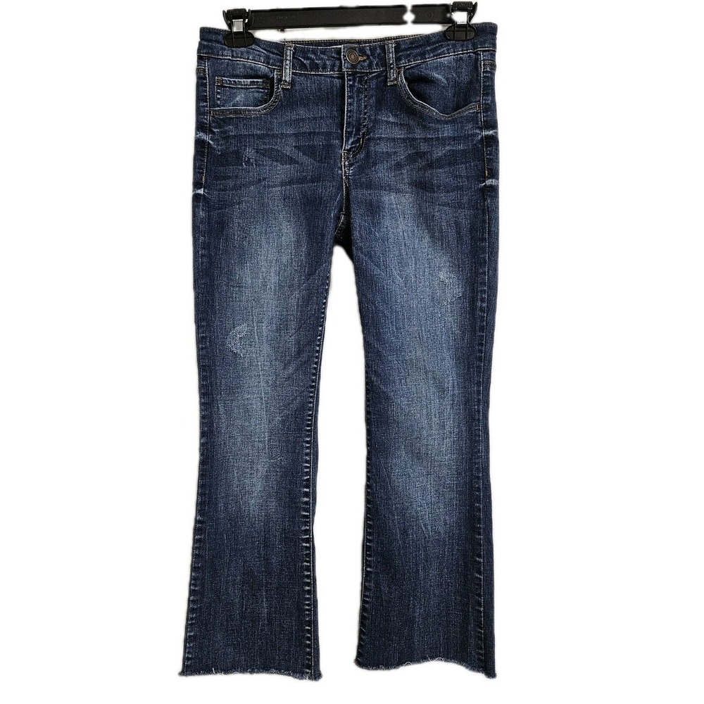 SO Jeans Bootcut Women 11 Favorite Bootcut Low Rise‎ Raw Hem Stretch Distressed